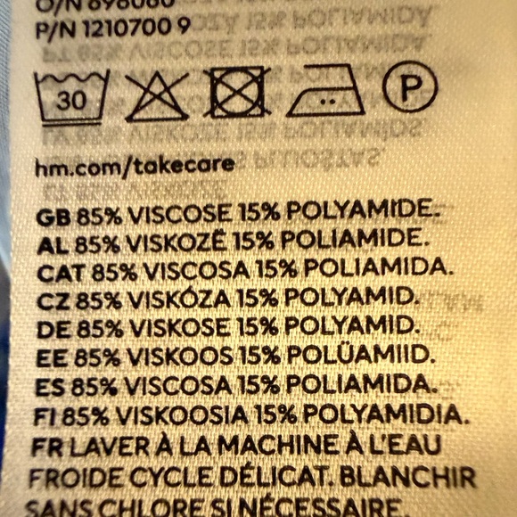 H&M Blue and White Maxi Dress with Tie Neck - Picture 3 of 3